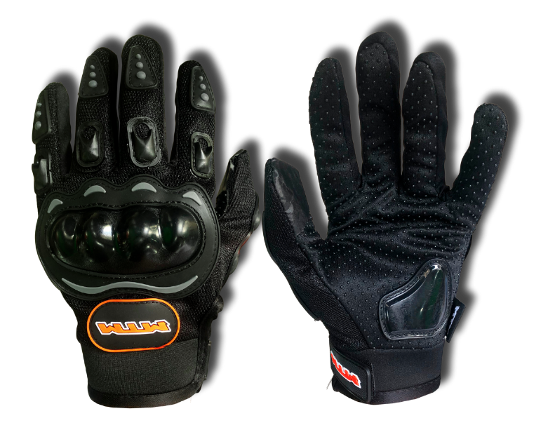 GUANTES PIEL CAPRINO POLYESTER NEGRO