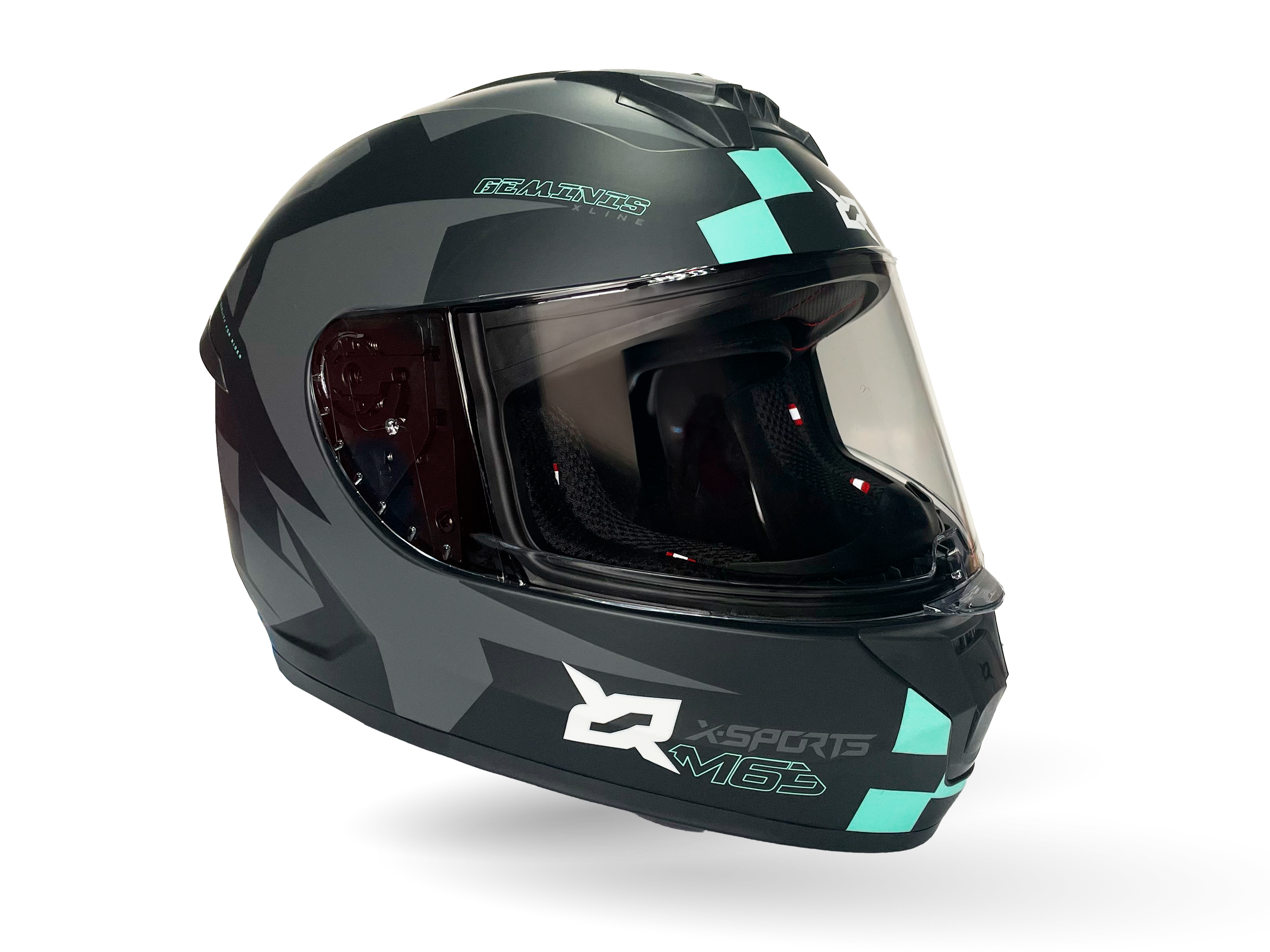 XSPORT M63 GEMINIS CASCO LATERIAL NEGRO MENTA